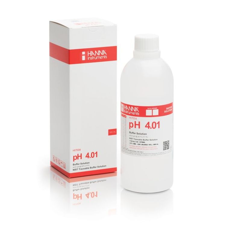 Hanna HI7004L Solution tampon, pH 4.01, flacon 500ml